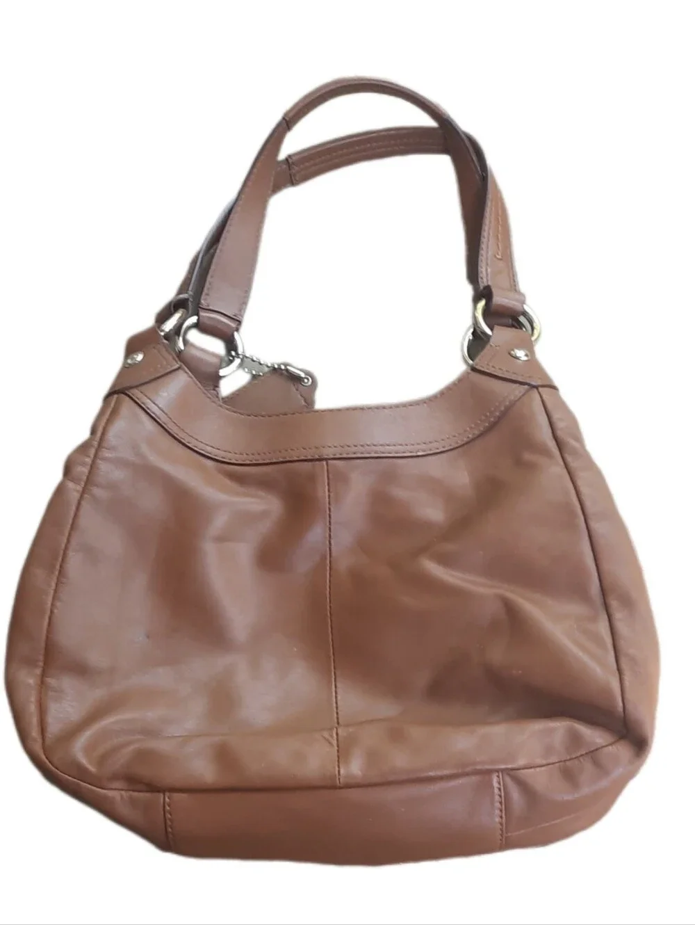 Vintage Coach F17219 Soho Lynn Hobo Shoulder Bag Brown Leather